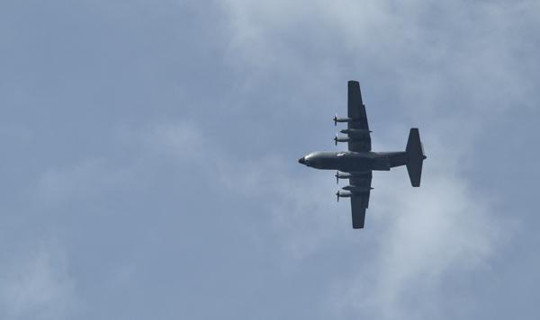 C-130 Hercules, probably nearby military exercises